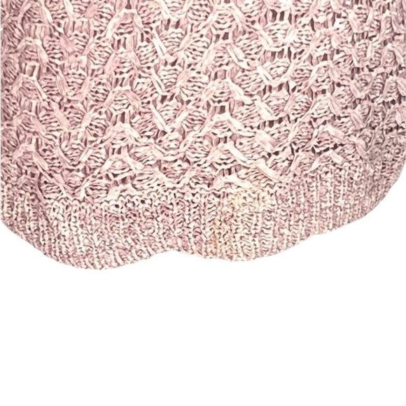 Soho Jeans New York & Company pullover dusty pink boat neck ribbon knit size S - Picture 6 of 13
